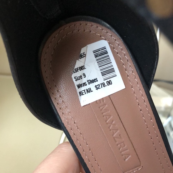 BCBGMAXAZRIA Marie black dress sandals calf leather heels - Picture 12 of 14